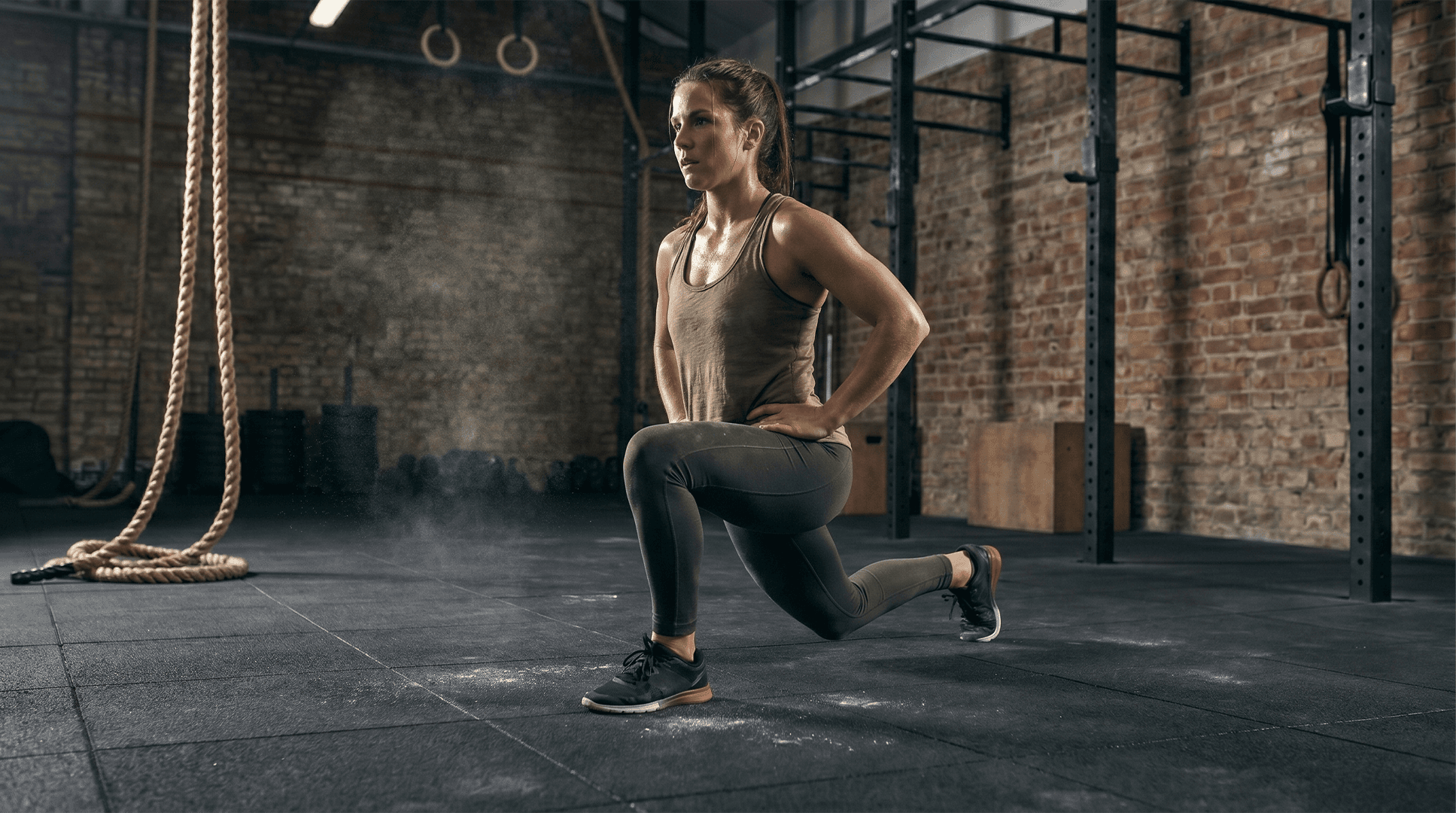 Woman performing lunges