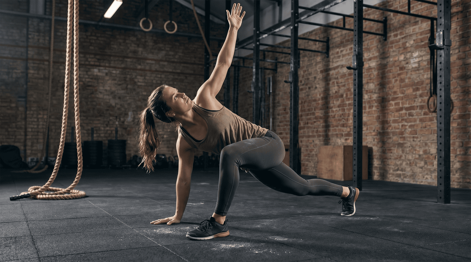 Woman performing the world's greatest stretch