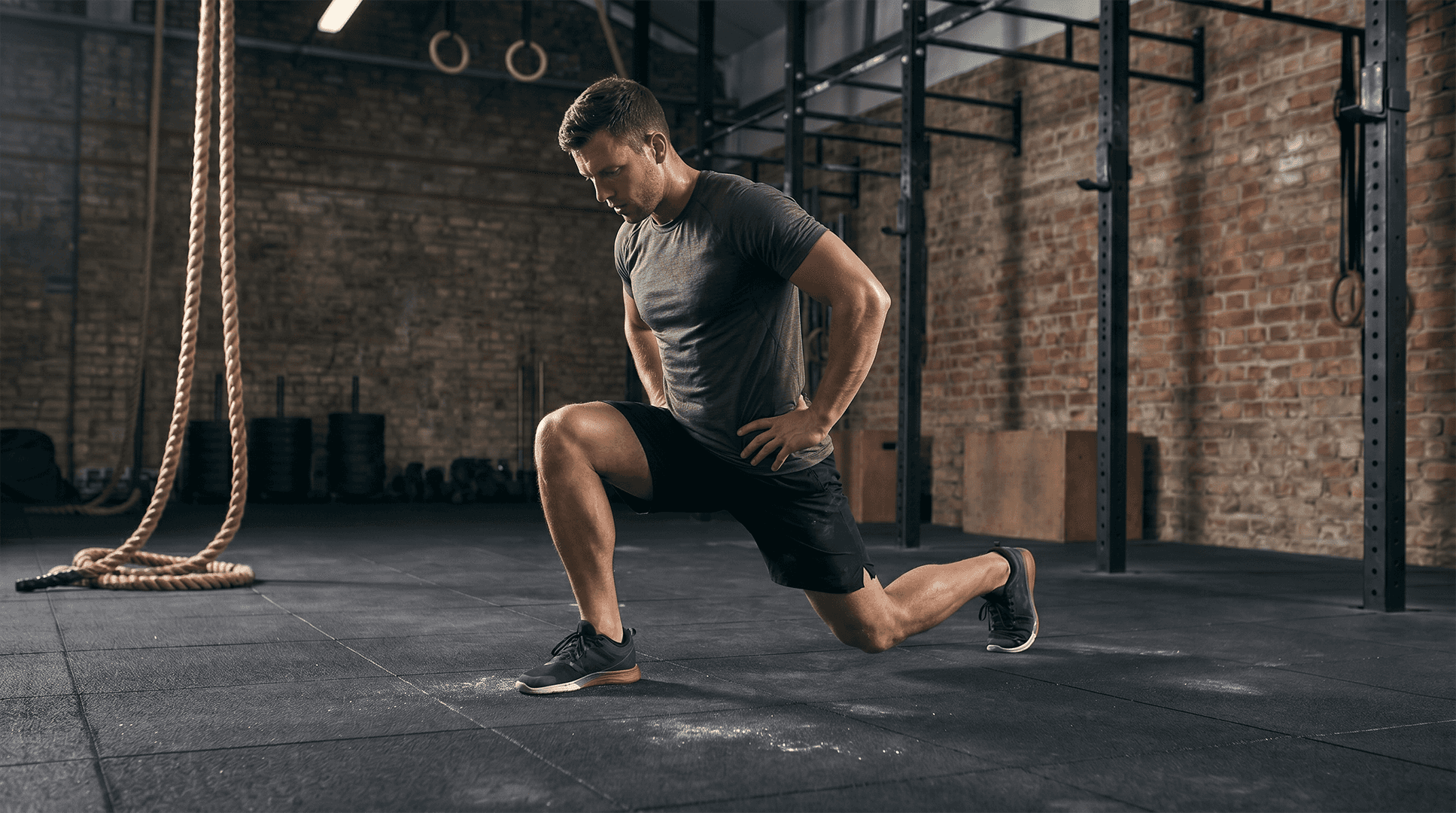 Man performing lunges