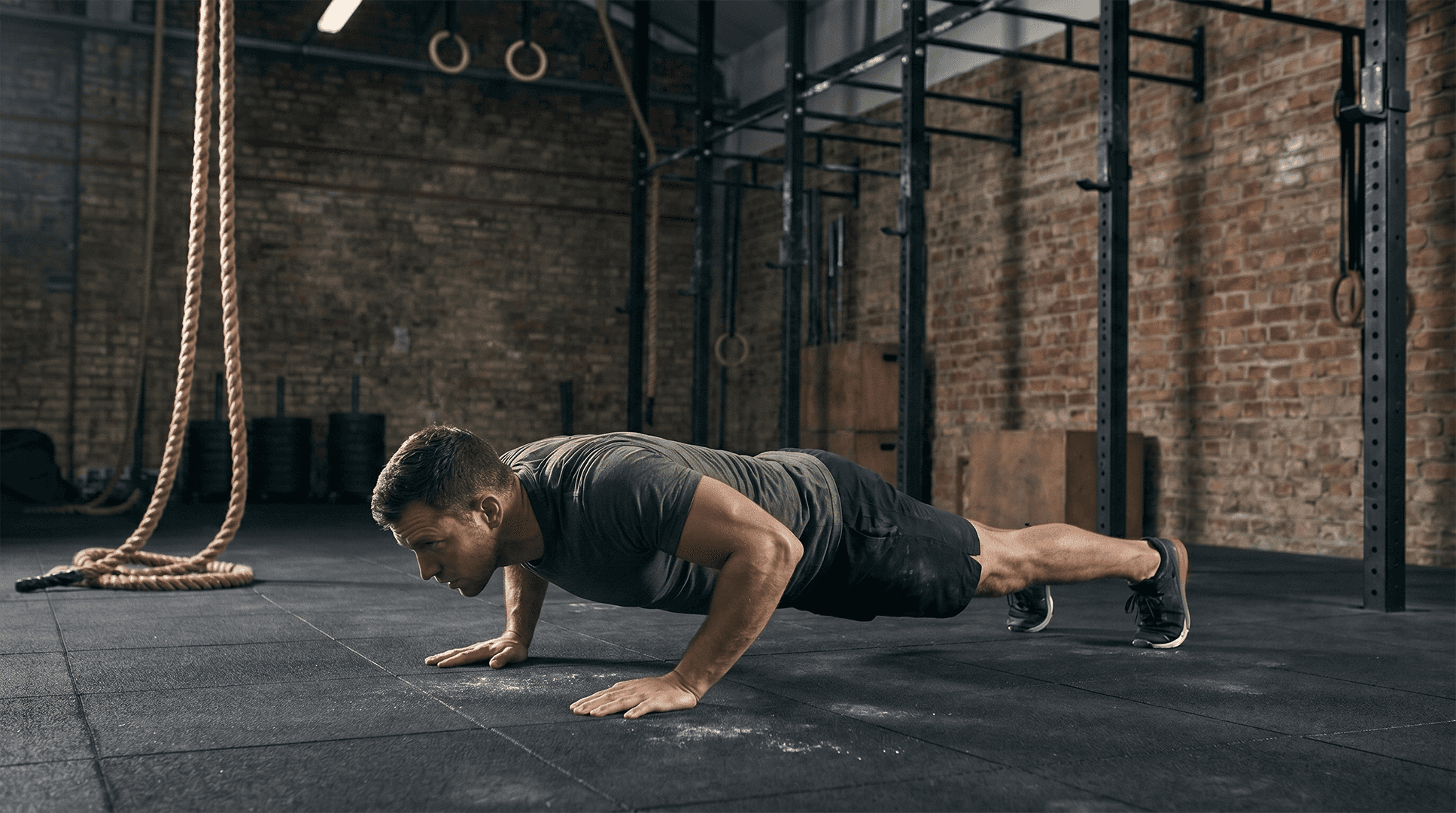 Man performing push-ups