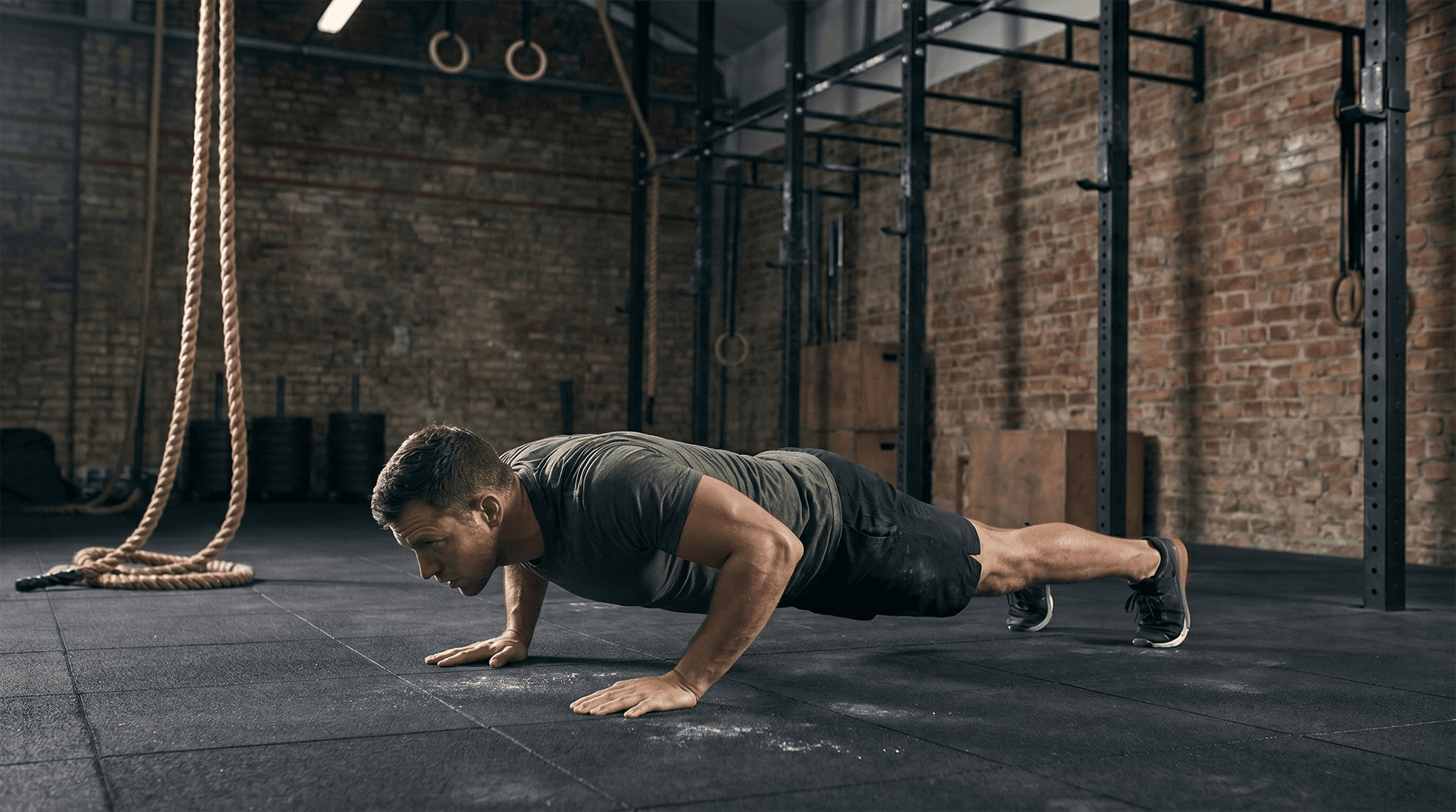 Man performing push-ups