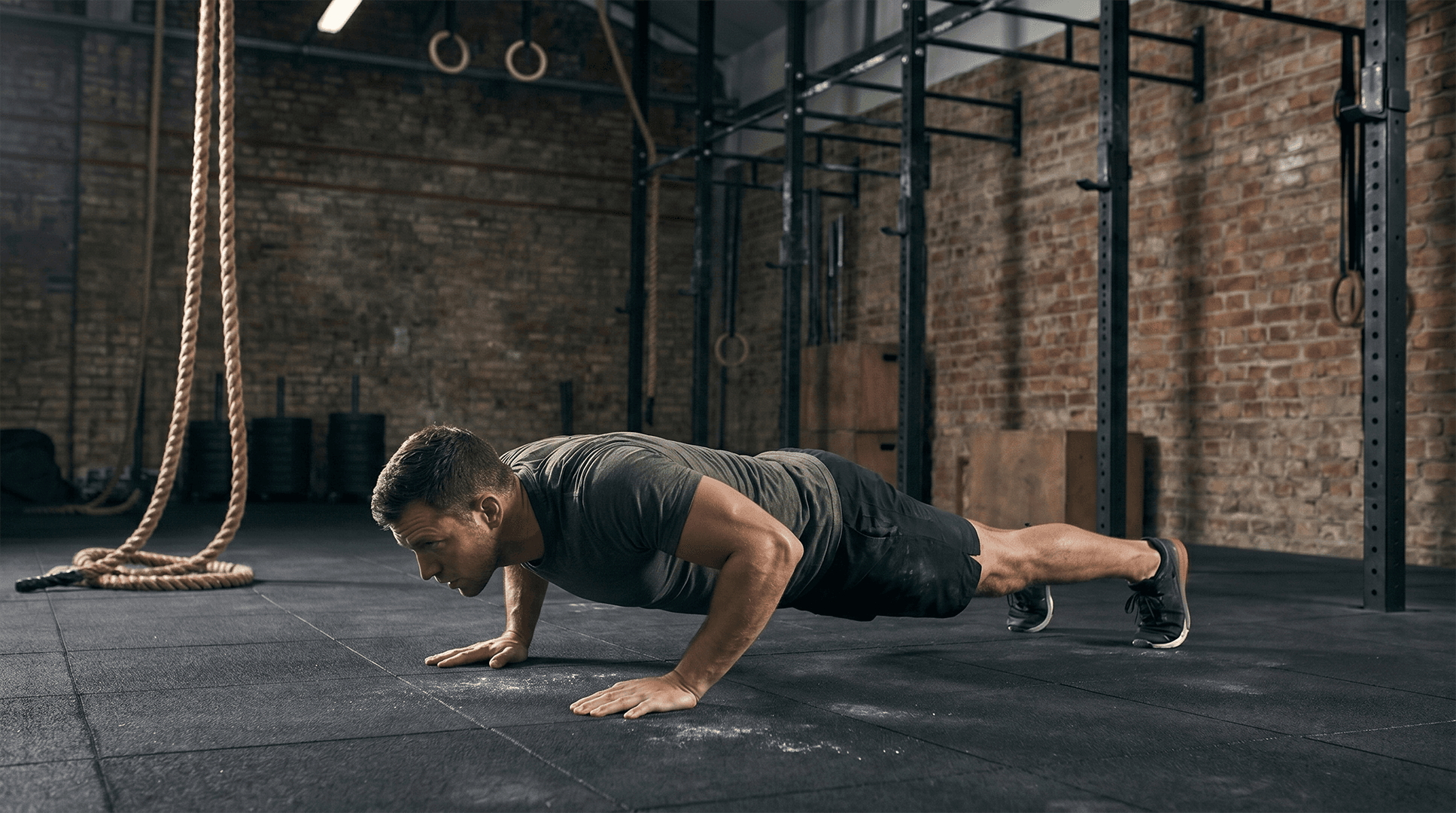 Man performing push-ups